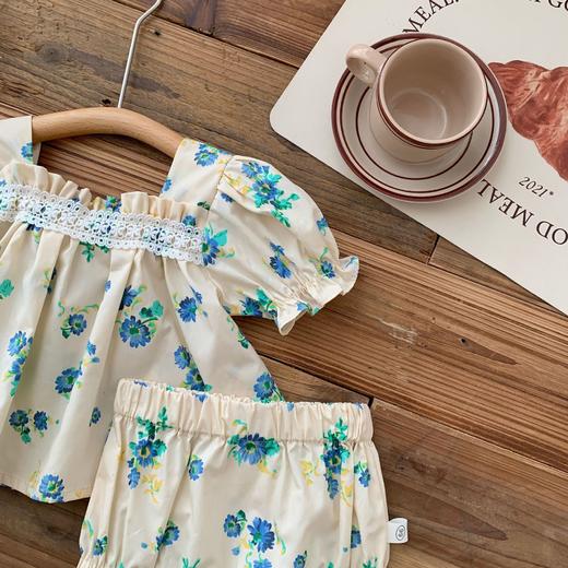 婴儿网红套装 0-2岁夏季韩国童装女宝宝碎花裙衫短裤两件套AT001 商品图2