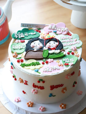 手绘妈妈和女儿