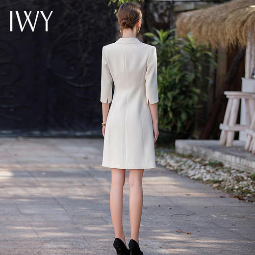 IWY/春夏新款修身西装裙子职业女神范主持人上镜装高端连衣裙Q676+D0053 商品图4