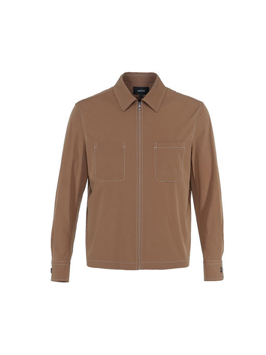 callisto卡其微泡纹理翻领夹克  SRFEJ015Y 商品图6