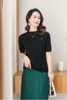 【韩国柏奥玛2023春夏百搭女装时尚针织短袖22861款】100%澳洲进口绵羊毛，双向调温，吸湿排汗​ ，圣罗兰同款 商品缩略图5
