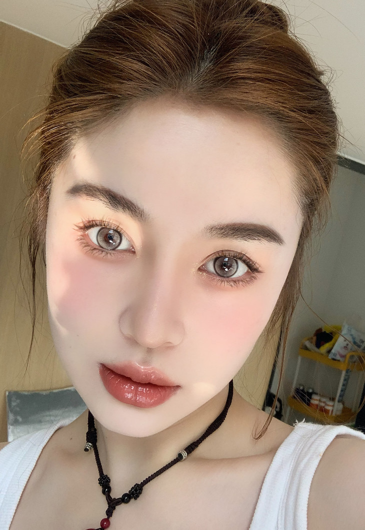 BOLLYCON美瞳 年抛隐形眼镜 泪光浅驼14.2mm 1副/2片 左右可不同度数-VVCON美瞳商城24