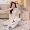 【翻领冰雪丝三件套家居服】三件套组合：长裤+短裤+短袖上衣，灵活穿搭 商品缩略图0