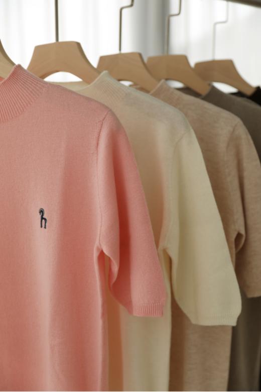 【韩国柏奥玛2023春夏百搭女装时尚针织短袖22861款】100%澳洲进口绵羊毛，双向调温，吸湿排汗​ ，圣罗兰同款 商品图11