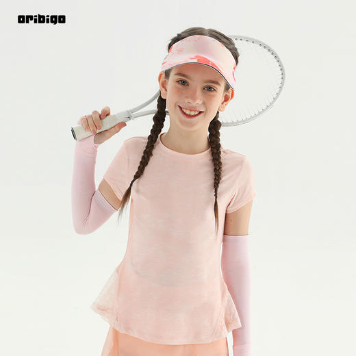 oribigo 儿童女款美人鱼尾短袖T恤 商品图3