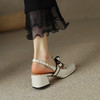 一字带蝴蝶结，方头粗跟高跟鞋YF-D20106-2 商品缩略图8