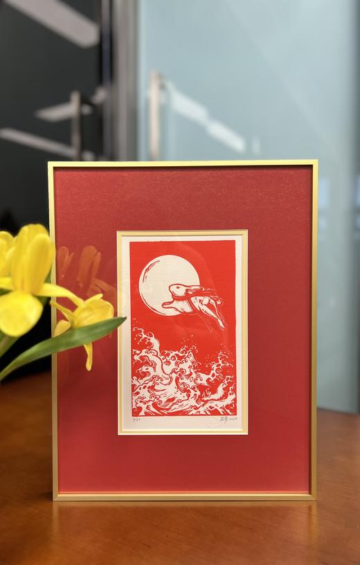 鹿鸣小卖部 | 《不负奔赴》手工原创限量签名版画 商品图0