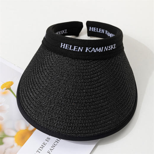 【UPF50+！超防晒的空顶草帽】遮阳帽女夏防紫外线大帽檐沙滩草帽骑车遮脸太阳帽子夏日 商品图3