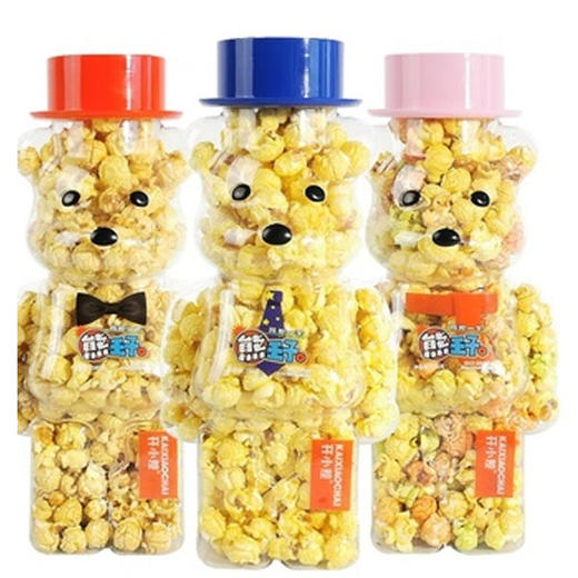 【8.9元/桶】小爷仨萌掉渣小熊焦糖奶油爆米花280g（0707854） 商品图0