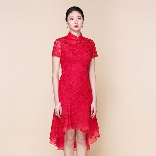 3楼 陶玉梅蕾丝礼服旗袍 商品图2