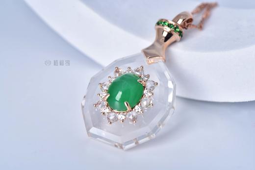【莲开心喜】翡翠水晶挂坠   GZ12210072 商品图5