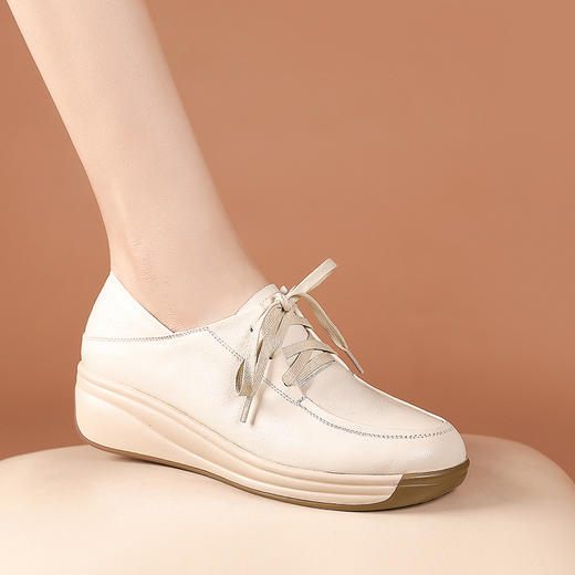 舒适百搭，休闲绑带真皮单鞋BZ-E65-15 商品图3