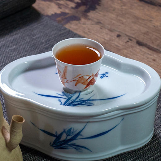 凡卉斋丨手绘竹影杯 骨瓷 茶杯 品茗杯 手绘 55ml 单杯 商品图5