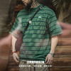 工装优选 日系复古细条纹撞色短袖T恤cityboy圆领宽松半袖tee男夏 商品缩略图1