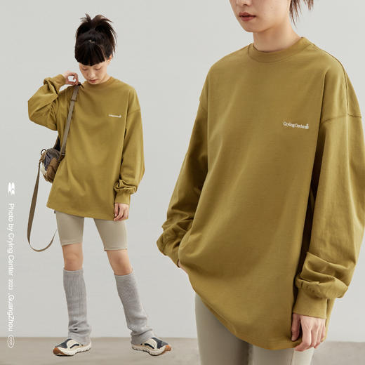 CryingCenter 鼠尾草三色基础款宽松长袖刺绣logoT恤 哭喊中心 商品图3