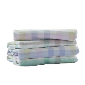 大道自然 双层方格纱布毛巾