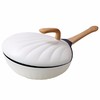 卡特马克炒锅贝壳锅麦饭石色不粘锅家用炒菜煤气灶电磁炉明火送礼物厨锅具 珠光白(30CM) 商品缩略图0