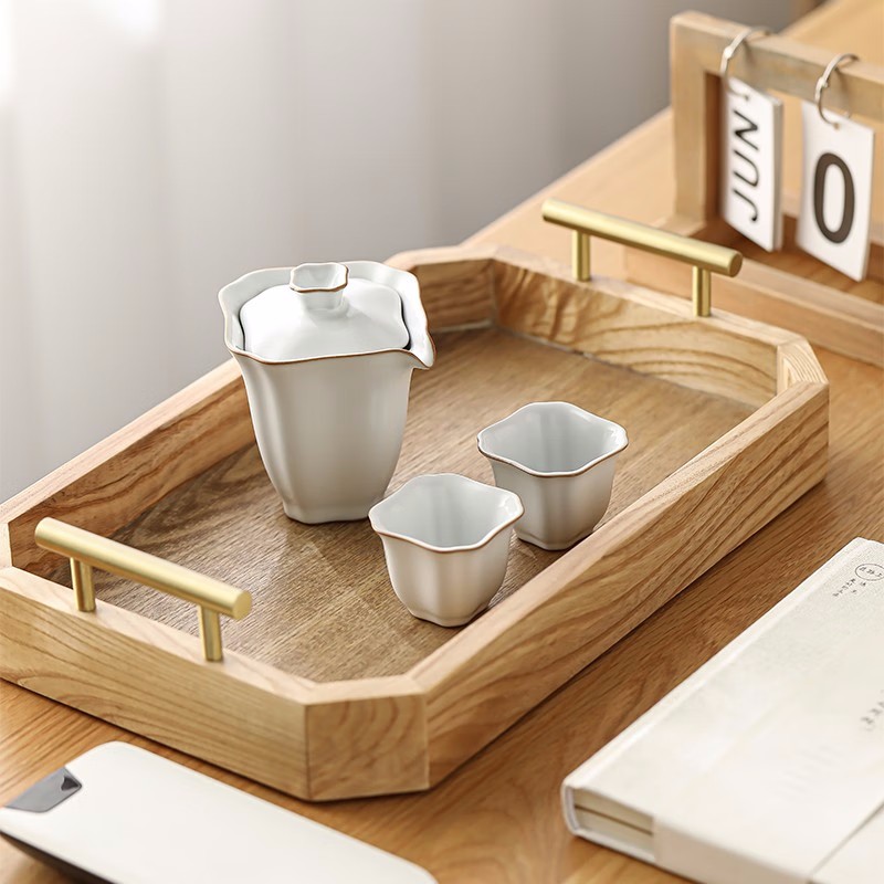 吉幸快客便携茶具玻璃功夫茶具陶瓷办公旅行茶具日式茶具套装快客杯 套装