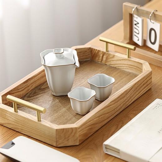 吉幸快客便携茶具玻璃功夫茶具陶瓷办公旅行茶具日式茶具套装快客杯 套装 商品图0