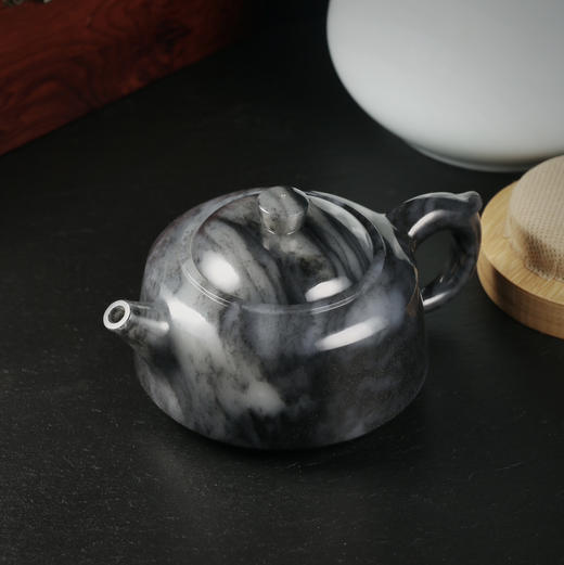 和田玉（青花）玉壶--圆棱壶（宋鸣放6611）188.315G 商品图4