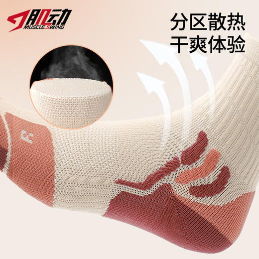 肌动602极触速干跑步袜男女中筒越野马拉松袜薄款运动袜子春夏压缩袜 商品图1