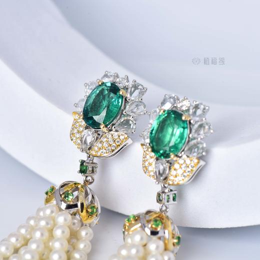 【风华绝代】祖母绿珍珠流苏耳坠    CB12212151 商品图4