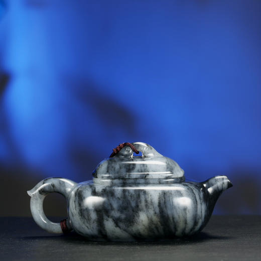 和田玉（青花）玉壶--如意方圆壶（宋鸣放6609）171.1G 商品图1