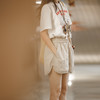 马登女装美式休闲运动短裤百搭显瘦松紧裤简约纯色基础款短裤夏 商品缩略图4