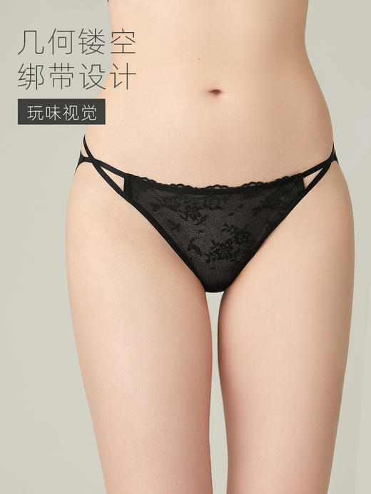 3条98元好奇蜜斯夏季薄款女士蕾丝内裤透气舒适亲肤纯棉抗菌裆低腰三角裤 麦伦内裤 商品图1