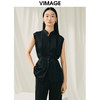 VIMAGE纬漫纪夏季新款通勤气质显瘦百搭无袖衬衣V1909518 商品缩略图0