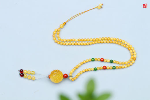 蜜蜡【回纹珠】项链 商品图2