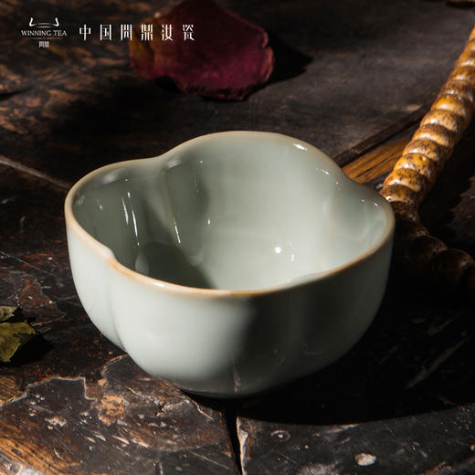 问鼎汝瓷鼎峰系列天青老款金瓜杯 商品图1