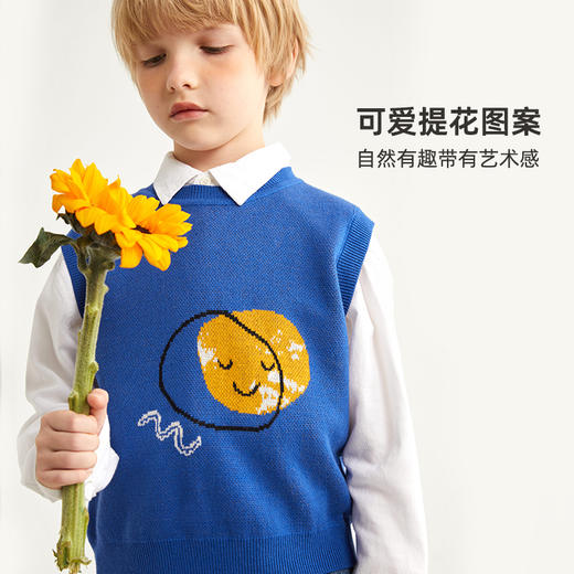 【舒适御寒小单品】手绘小图案提花毛衣马甲PCMJ2301 商品图2