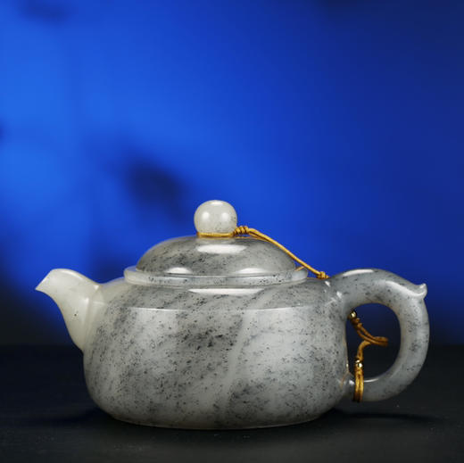 和田玉（青花）玉壶-圆棱壶（宋鸣放6626）250.40g 商品图0