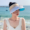 【氧气感风扇帽！行走的“空调”】黑科技防晒帽，出街百搭利器，遮阳帽女夏季彩色渐变户外空顶帽日系出游大檐帽可折叠调节帽夏日 商品缩略图0