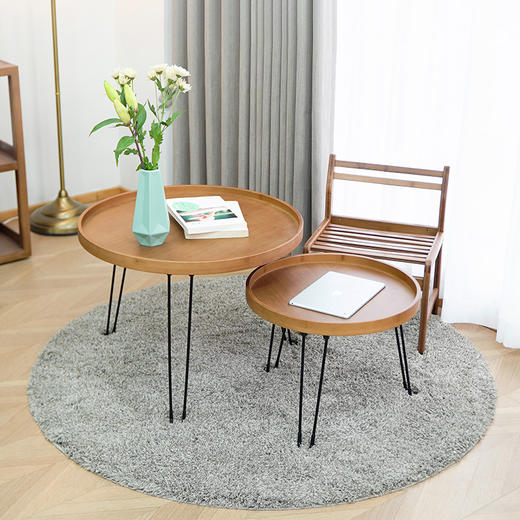 祥福 圆梦床头小桌子可折叠桌宿舍小圆桌茶几阳台零食桌子学生桌游戏桌户外便携式桌 商品图2