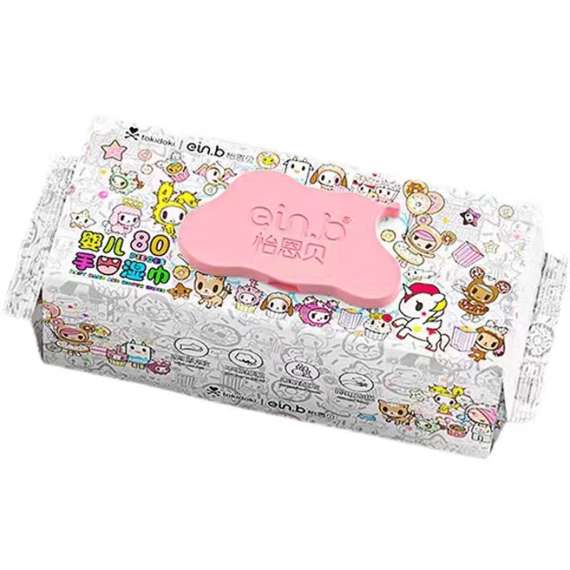 怡恩贝加长加厚婴儿手口湿巾80抽