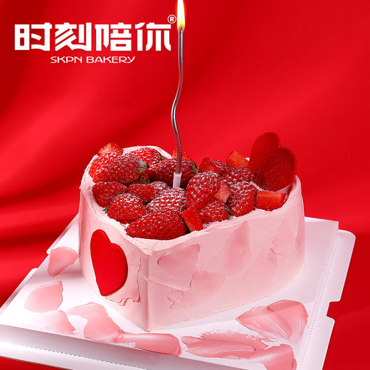 甜心草莓 翻糖爱心女神蛋糕 商品图1