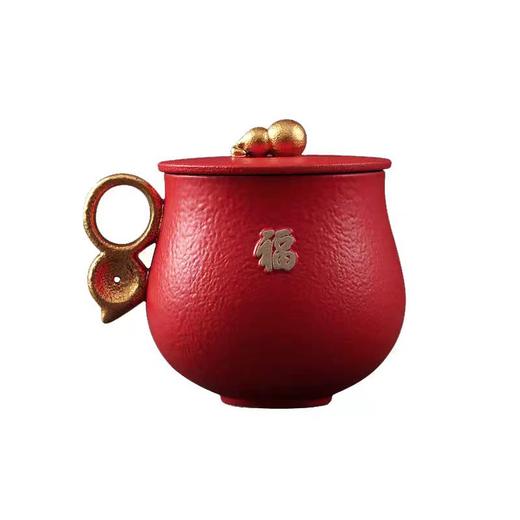 故宫 万仟堂 | 乾隆御笔福字杯福至办公杯鎏金企业定制商务礼 商品图3