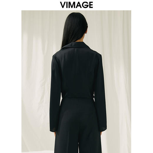 VIMAGE纬漫纪春季新款修身气质短款小上衣女V1913529 商品图4