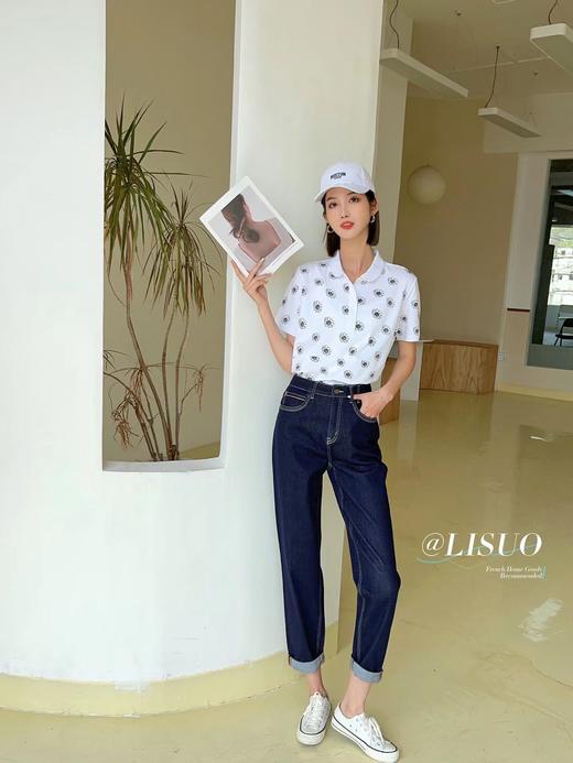 女POLO领小花衫9018 商品图0