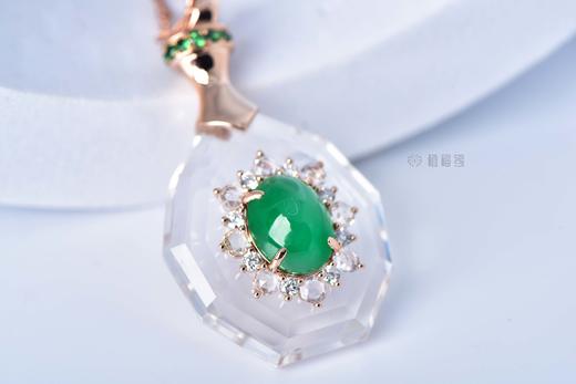 【莲开心喜】翡翠水晶挂坠   GZ12210072 商品图6
