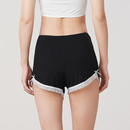 都市丽人基础系列人棉罗纹薄安全裤保暖裤LL31A1 商品图2