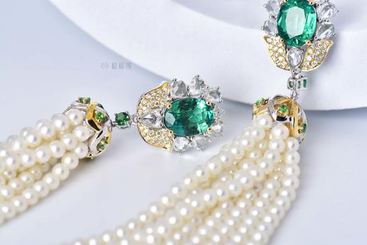 【风华绝代】祖母绿珍珠流苏耳坠    CB12212151 商品图6