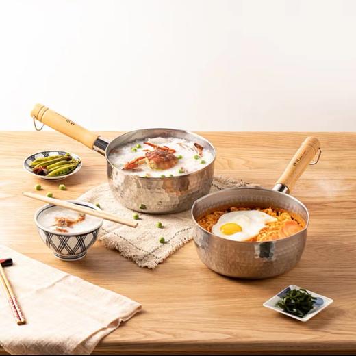 日式不锈钢雪平锅家用小奶锅辅食不粘锅煮面汤锅泡面锅电磁炉小锅 商品图4