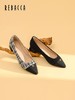 2楼瑞贝卡春款浅口粗跟拼接女鞋32JI0509 商品缩略图3