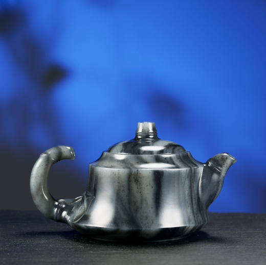和田玉（青花）玉壶--竹节壶（宋鸣放6607）211.61g 商品图0