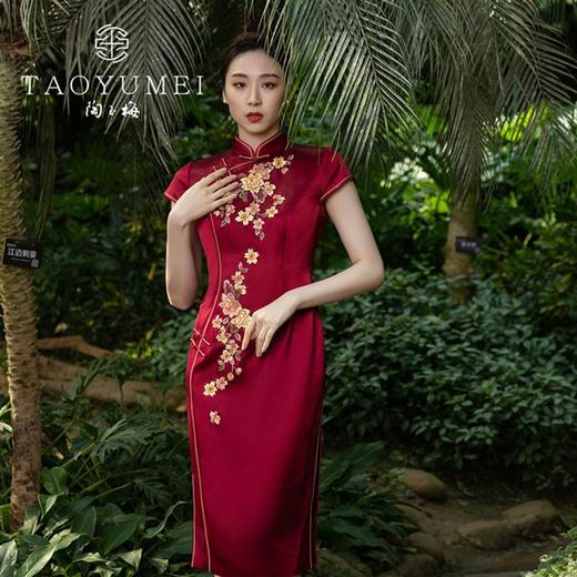 3楼 陶玉梅醋酸缎绣(繁花似锦)旗袍 商品图3