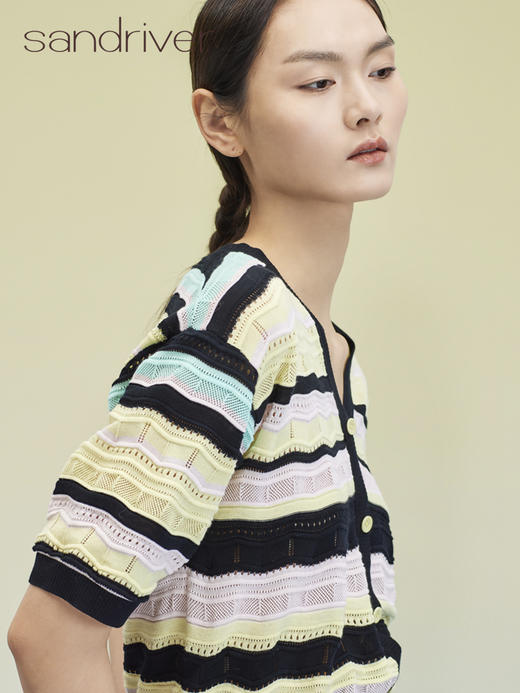 v领短袖套衫  SJS95W058K 商品图4