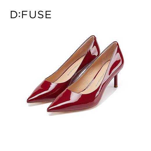 DFuse迪芙斯秋季新款漆皮尖头细跟高跟鞋OL职业单鞋DF31111114 商品图5